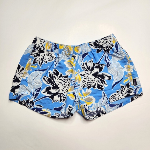 Patagonia Pants - Patagonia Blue Floral Print Barely Baggies Nylon Shorts